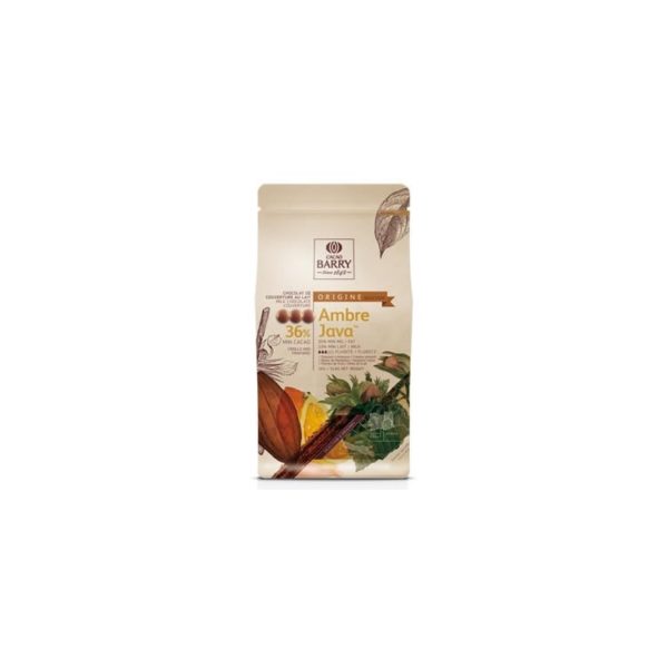 Cacao Barry milk chocolate chips Ambre java 5kg bag