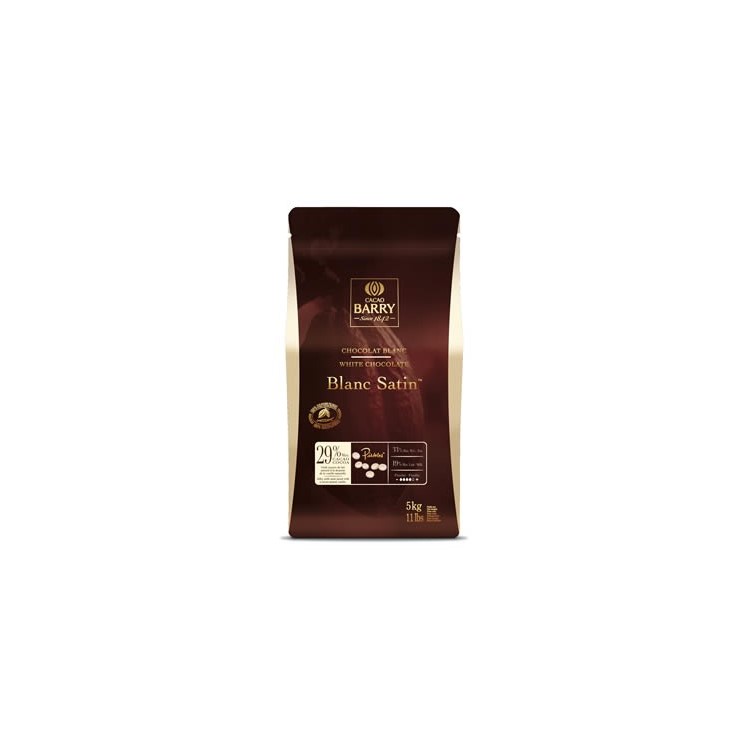 Cacao Barry white chocolate chips Blanc satin 5kg bag