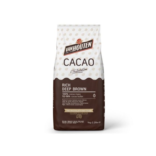 Van houten rich deep brown Cocoa mass powder 1kg bag