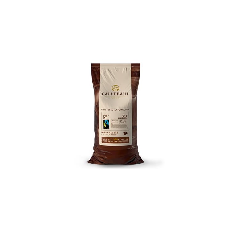 Callebaut Milk Choc Fairtrade couverture; 823 10kg bag