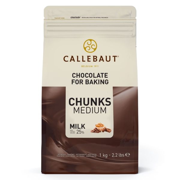 Callebaut Milk Chocolate Chunks - 1kg