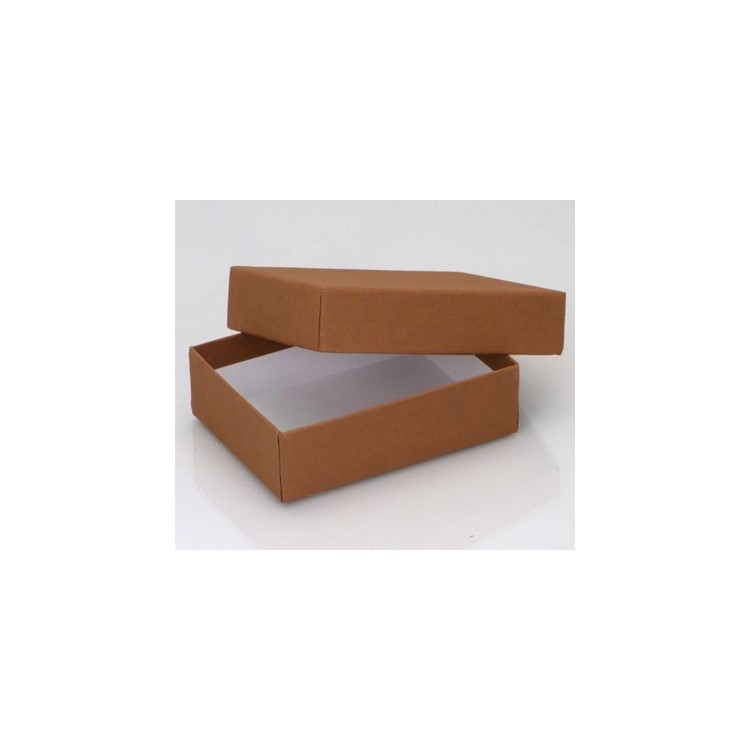 6 Choc Rect box & Lid; Cappuccino Textured Pack of 20