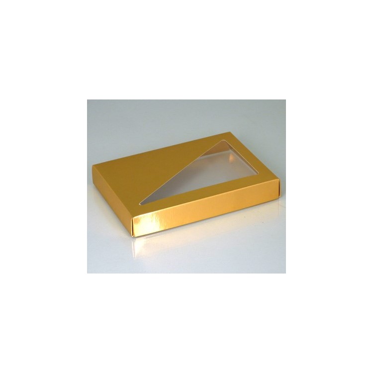 12 Choc Gold Folding Lid with Triangular Window Bag of 25