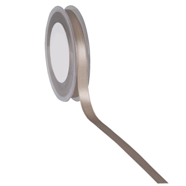 Double Face Satin Ribbon; Dusky brown 25m reel