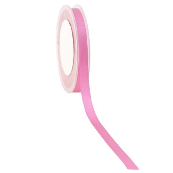 Double Face Satin Ribbon; Bright Pink 25m reel