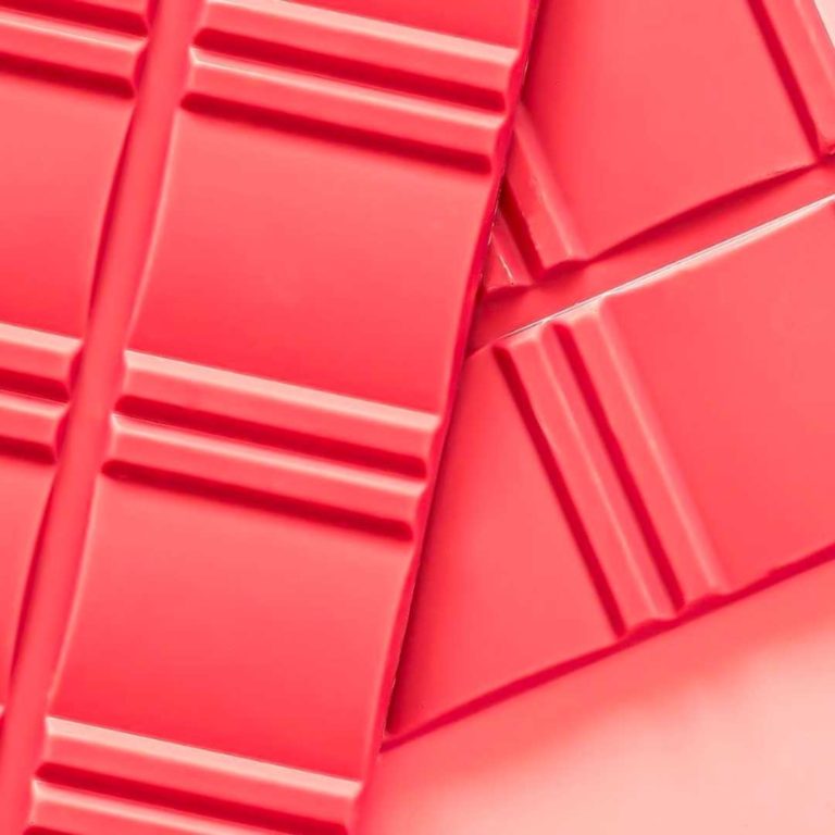 pink bars stacked of ruby chocolate uk