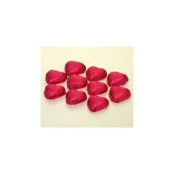 Cerise Foiled Swiss milk chocolate chips Hearts 1kg box