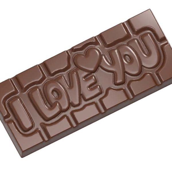 Chocolate World Frame Mould - CW12009 - Tablet I Love You - 45gm - 118x50x8mm