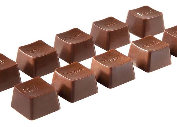 Chocolate World Frame Mould - CW1741 - Keys 10 Fig. - 3gm - 16.5x16.5x10mm