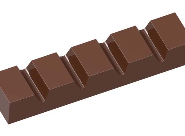 Chocolate World Frame Mould - CW1882 - Small Bar - 5gm - 56.5x14.5x6.5mm