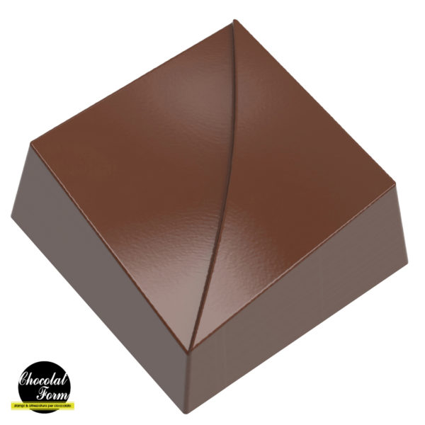 Chocolate World Frame Mould - CWI_CF0215 - Square With Line - 12gm - 28x28x16.5mm
