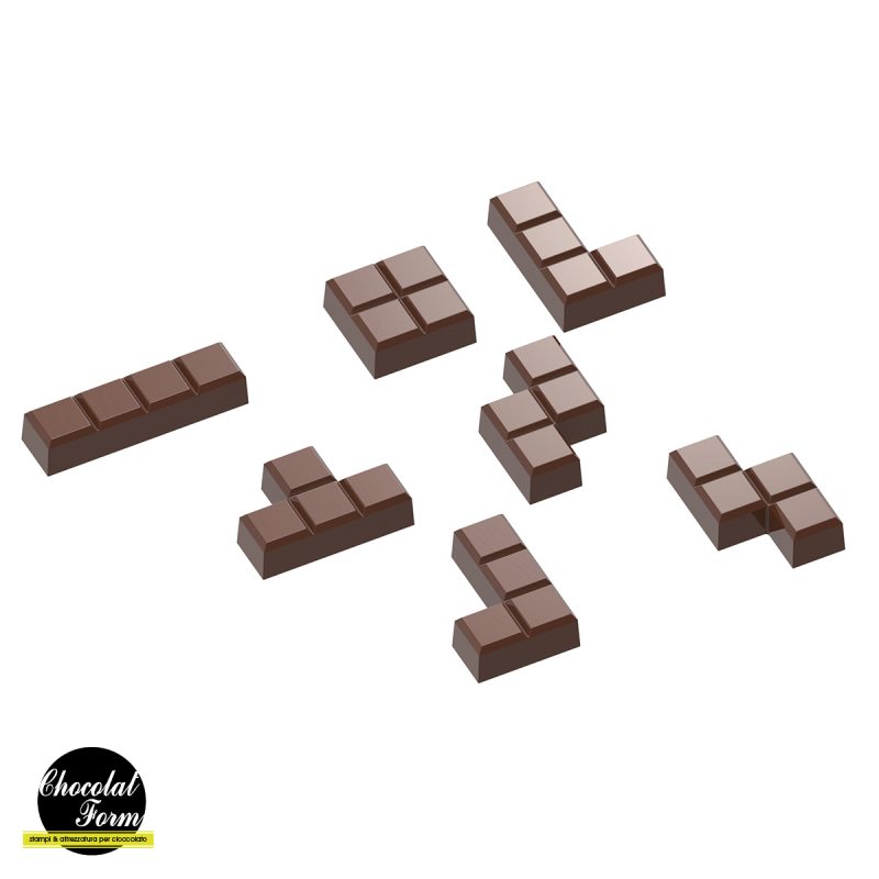 Chocolate World Frame Mould - CWI_CF0238 - Tetromino - 11gm - 0x0x0mm