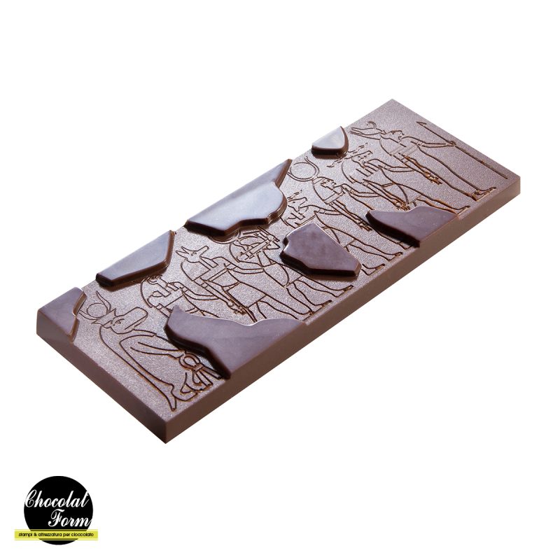 Chocolate World Frame Mould - CWI_CF0815 - Egyptian Hieroglyphs Tablet - 83gm - 150x56x10mm