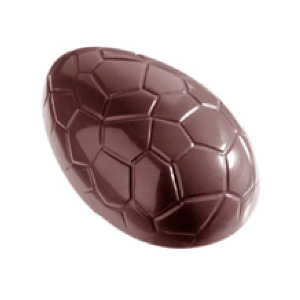 Chocolate World Egg & Sphere Moulds - E7002/135 - Egg Croco 135mm - 135x90x45mm