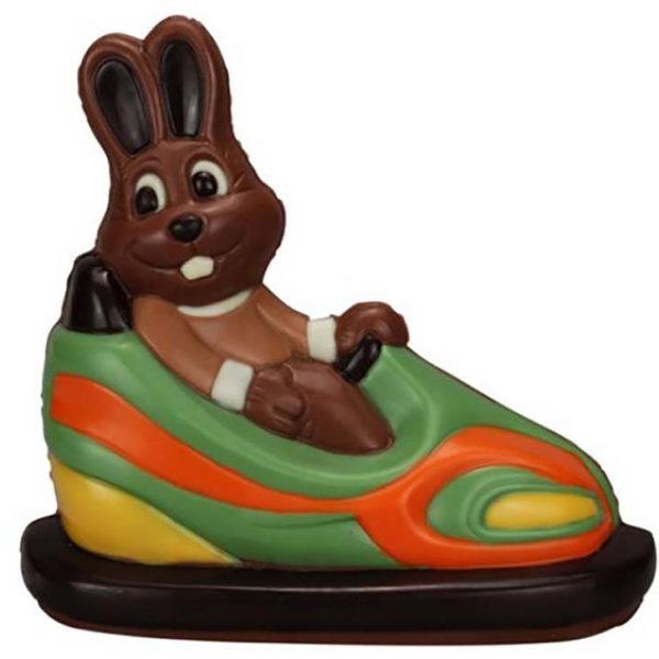 Chocolate World Hollow Figure Moulds - H221066/C - Hare In Bumper Car - 173x160x94mm