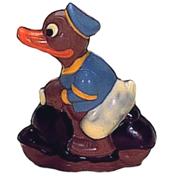 Chocolate World Hollow Figure Moulds - H521 - Duck On Scooter 125 mm - 125x97x41.5mm