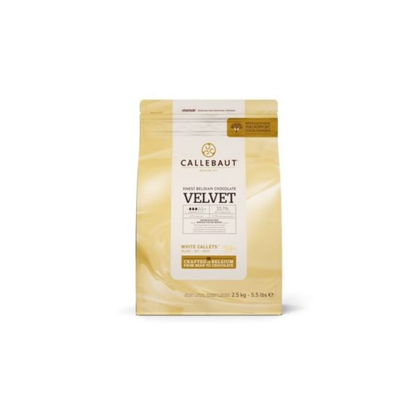 Callebaut white chocolate chips Velvet 2.5kg bag