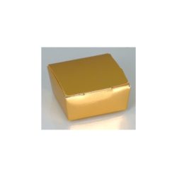 4 Choc Ballotin; Shiny Gold Bag of 50