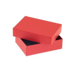6 Choc Rect box & Lid; Chilli red Textured Pack of 20