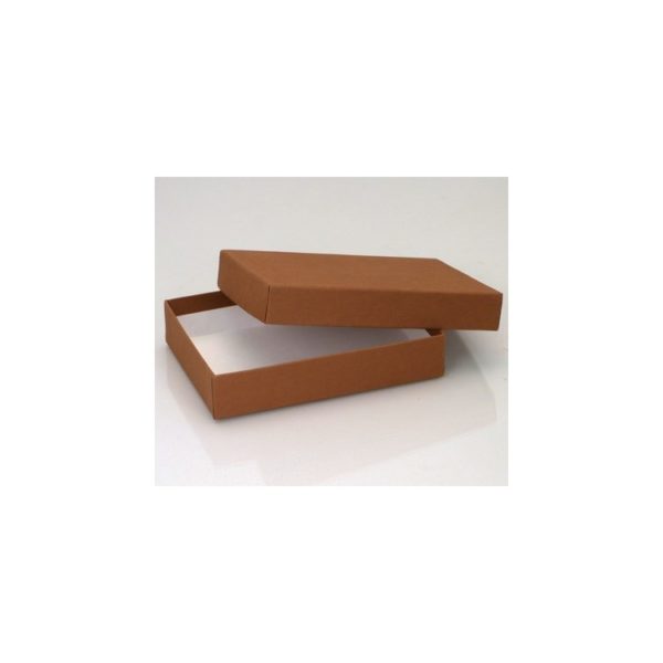 12 Choc Rect box & Lid; Cappuccino Textured Pack of 20
