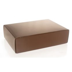 6 Choc Solid brown Folding Lid Bag of 25