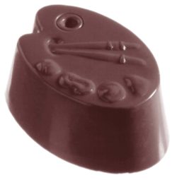 Chocolate World Frame Moulds - CW1030 - Painters Palet - 15gm - 40x28x16mm