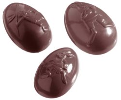 Chocolate World Frame Moulds - CW1040 - Egg Olympia Small 12 Fig. - 34gm - 62x41x21mm