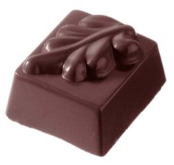 Chocolate World Frame Moulds - CW1044 - Rectangular Leaf - 16gm - 33x29x20mm