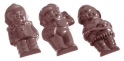 Chocolate World Frame Moulds - CW1071 - Figures Front Side 5 Fig. - 13gm - 58x29x12mm