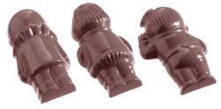 Chocolate World Frame Moulds - CW1072 - Figures Back Side 5 Fig. - 13gm - 58x29x12mm
