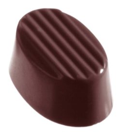 Chocolate World Frame Moulds - CW1135 - Oval Rib - 11gm - 35x24x16mm
