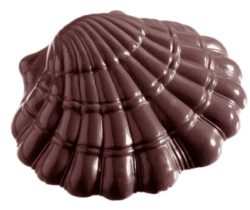 Chocolate World Frame Moulds - CW1155 - Scallop 120mm - 260gm - 120x135xN/Amm