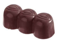 Chocolate World Frame Moulds - CW1191 - Three Nut - 13gm - 47x19x17mm