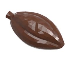 Chocolate World Frame Moulds - CW12000 - Cocoa Bean Facet - 6.5gm - 48.5x26x11mm