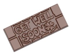 Chocolate World Frame Moulds - CW12013 - Tablet Get Well Soon - 45gm - 118x50x8mm