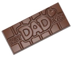 Chocolate World Frame Moulds - CW12017 - Tablet Best Dad Ever - 45gm - 118x50x8mm