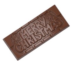 Chocolate World Frame Moulds - CW12025 - Tablet Merry Christmas - 45gm - 118x50x8mm
