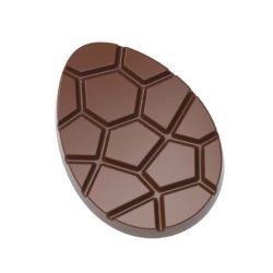 Chocolate World Frame Moulds - CW12039 - Caraque Easter Egg - 5gm - 40x29x5mm