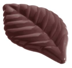 Chocolate World Frame Moulds - CW1239 - Leaf Caraque - 5gm - 59x31x5mm
