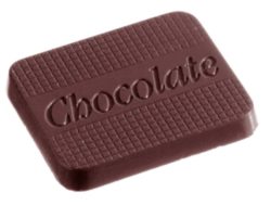Chocolate World Frame Moulds - CW1259 - Caraque Chocolate - 7gm - 38x32x5mm