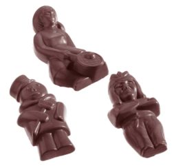 Chocolate World Frame Moulds - CW1262 - Marcofigures 12 Fig. - 17gm - 64x32x11mm