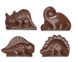 Chocolate World Frame Moulds - CW1349 - Dino 4 Fig. - 14gm - 35xN/AxN/Amm