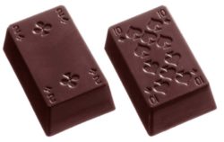 Chocolate World Frame Moulds - CW1371 - Playing Cards 18 Fig. (Part 1) - 15gm - 39x25x13mm