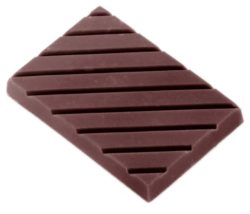 Chocolate World Frame Moulds - CW1441 - Caraque Rectangular Striped - 6gm - 39x27x5mm