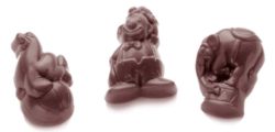 Chocolate World Frame Moulds - CW1464 - Belgian Circus 3 Fig. - 13gm - 42x26x14mm