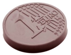 Chocolate World Frame Moulds - CW1467 - Caraque Euro - 5gm - 35x35x4mm