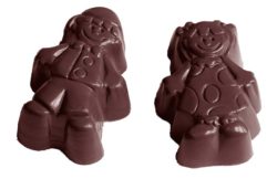 Chocolate World Frame Moulds - CW1514 - Mini Kids 2 Fig. - 11gm - 39x28x15mm