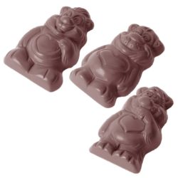 Chocolate World Frame Moulds - CW1518 - Little Bears 3 Fig. - 14gm - 57.9x33.9x11.2mm