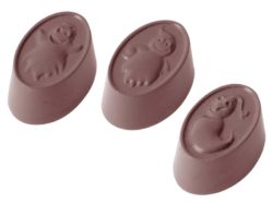 Chocolate World Frame Moulds - CW1523 - Ghosts 3 Fig. - 12.75gm - 35x25x18mm