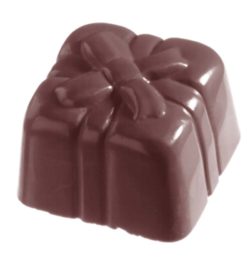 Chocolate World Frame Moulds - CW1528 - Present Box Small - 8.5gm - 25x24.5x16mm
